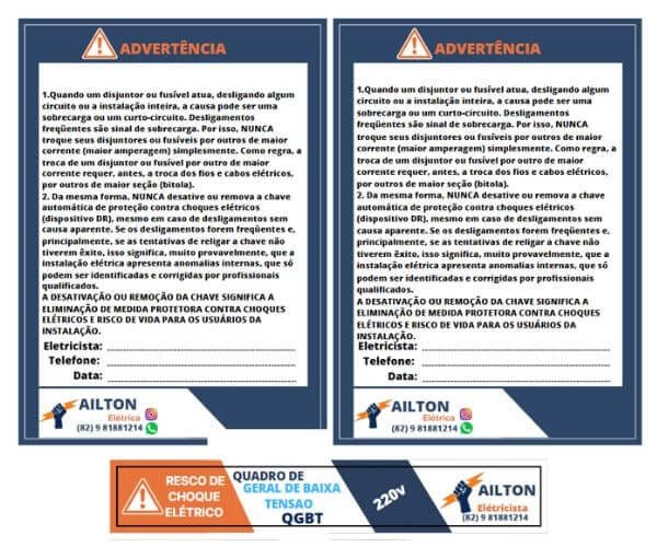 Etiqueta Painel Airton