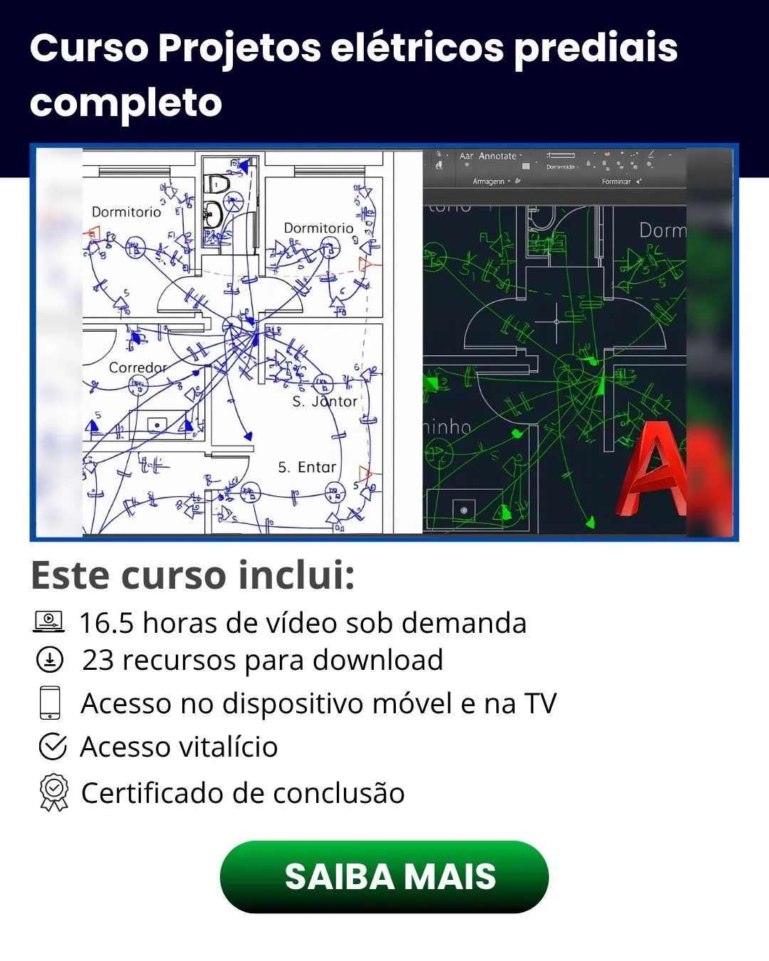 Curso Projetos elétricos prediais completo