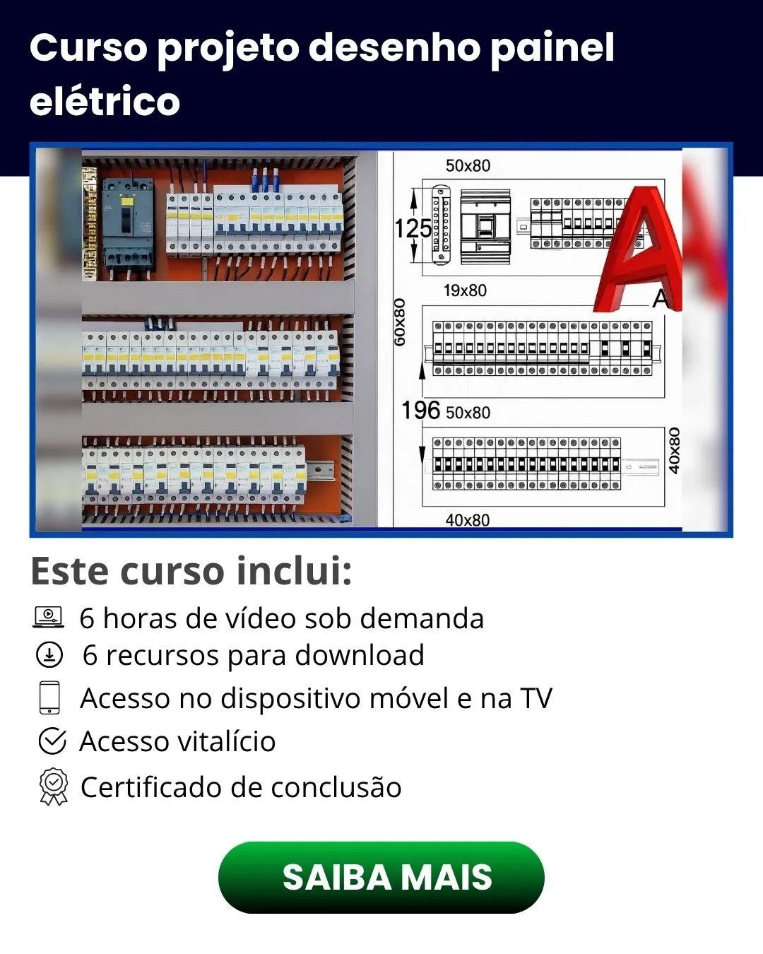 Curso projeto desenho painel elétrico