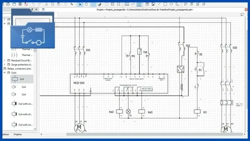 DIAGRAMAS ELÉTRICOS COM O QELETROTECH.
