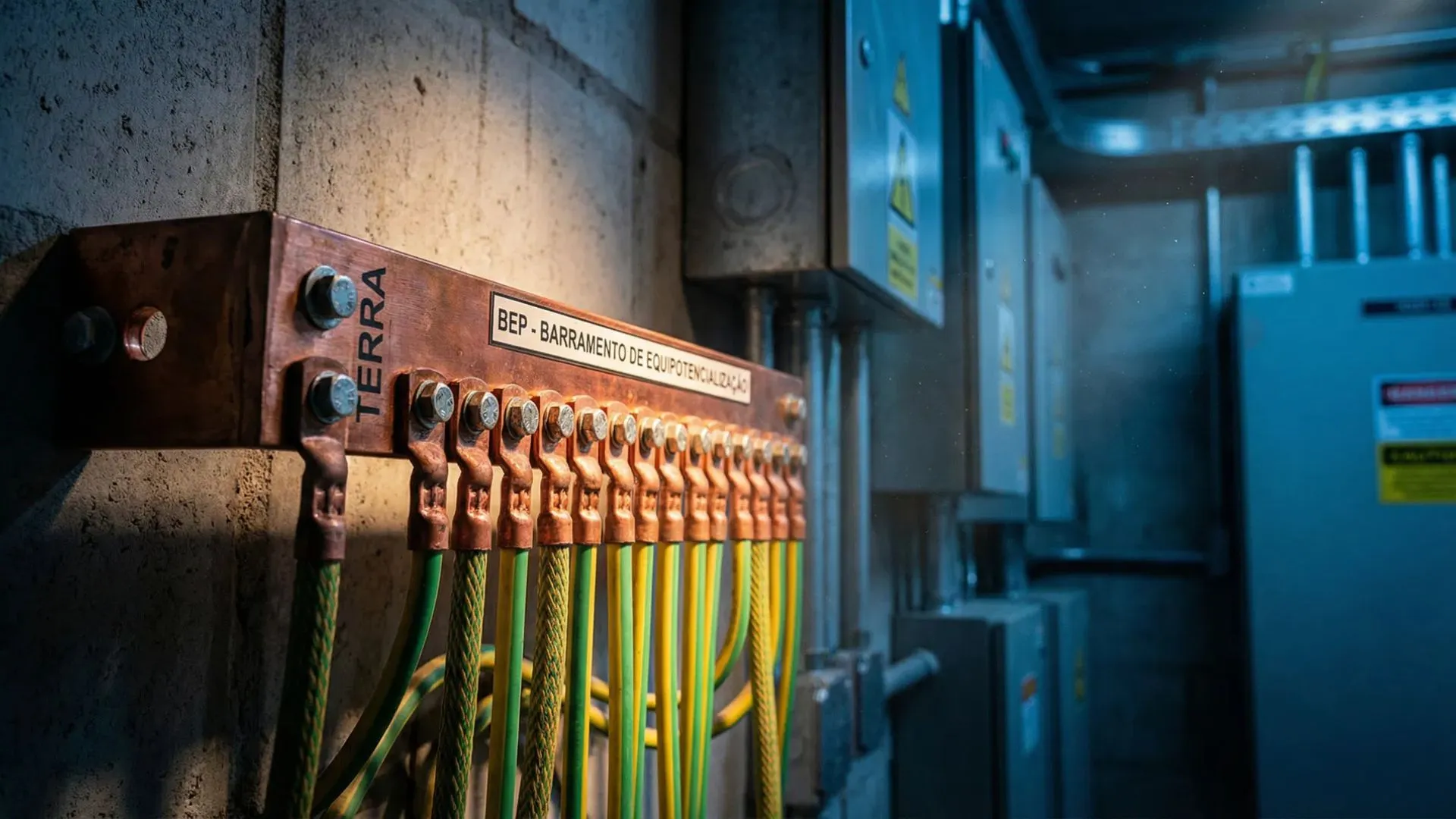 Barramento de equipotencialização em instalação elétrica